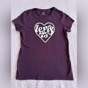 Levi's Women's Dark Purple Heart Tee